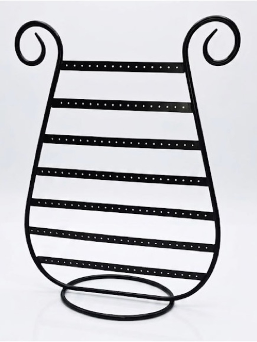 Black Metal Jewelry Earring Holder Stand